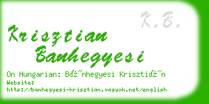 krisztian banhegyesi business card